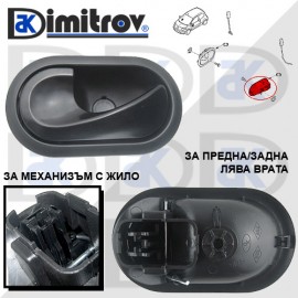 Дръжка вътрешна врата лява Renault Clio Grandtour Clio III Kangoo Grand Kangoo Kangoo Be Bop Kangoo Express Master Modus Grand Modus Twingo II